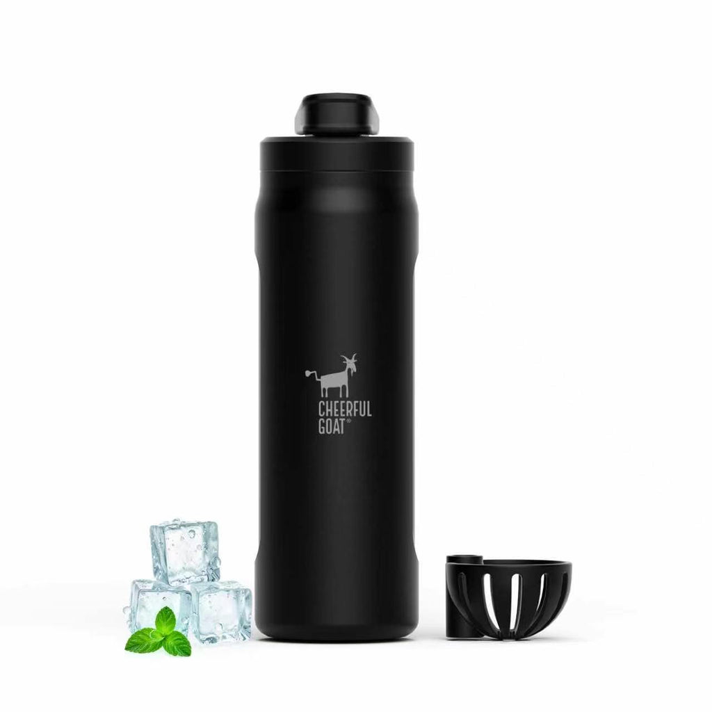 CHEERFUL GOAT Insulated Water Bottle With Straw 720ml Ceramic Lined Stainless Steel Coffee Thermos Sports Travel Bottle