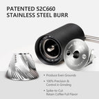 TIMEMORE C3S Pro Manual Coffee Grinder with Stainless Steel Conical Burr All-Metal Body Capacity 25g