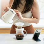 TIMEMORE  Mirror Dot Smart Coffee Scale Screenless Slim Portable Weighing Scale for Hand Brew & Espresso