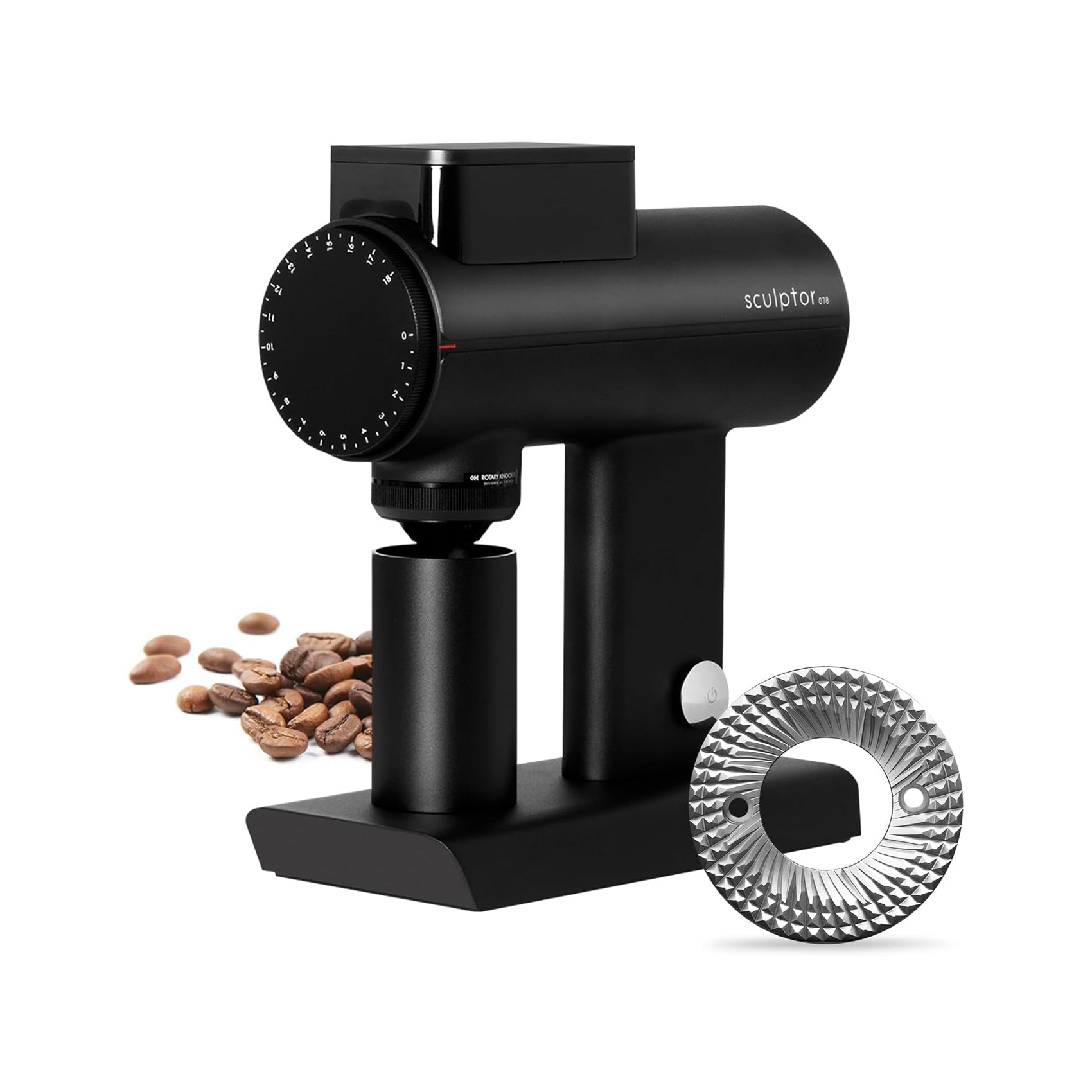 TIMEMORE Flat Burr Electric Coffee Grinder, Stepless Precision Grind Adjustment, Professional Espresso Grinder for Espresso, Pour-Over and French Press (Black, TIMEMORE Sculptor 078)