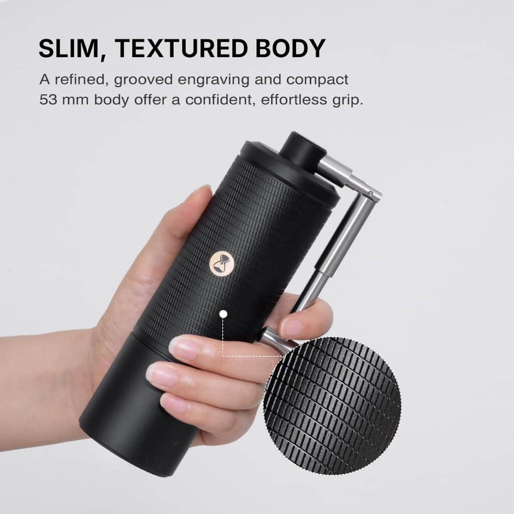 TIMEMORE C5 Pro Manual Coffee Grinder with S2C-042-III Conical Burr, 0.031mm Precision Adjustment, All-Metal Portable
