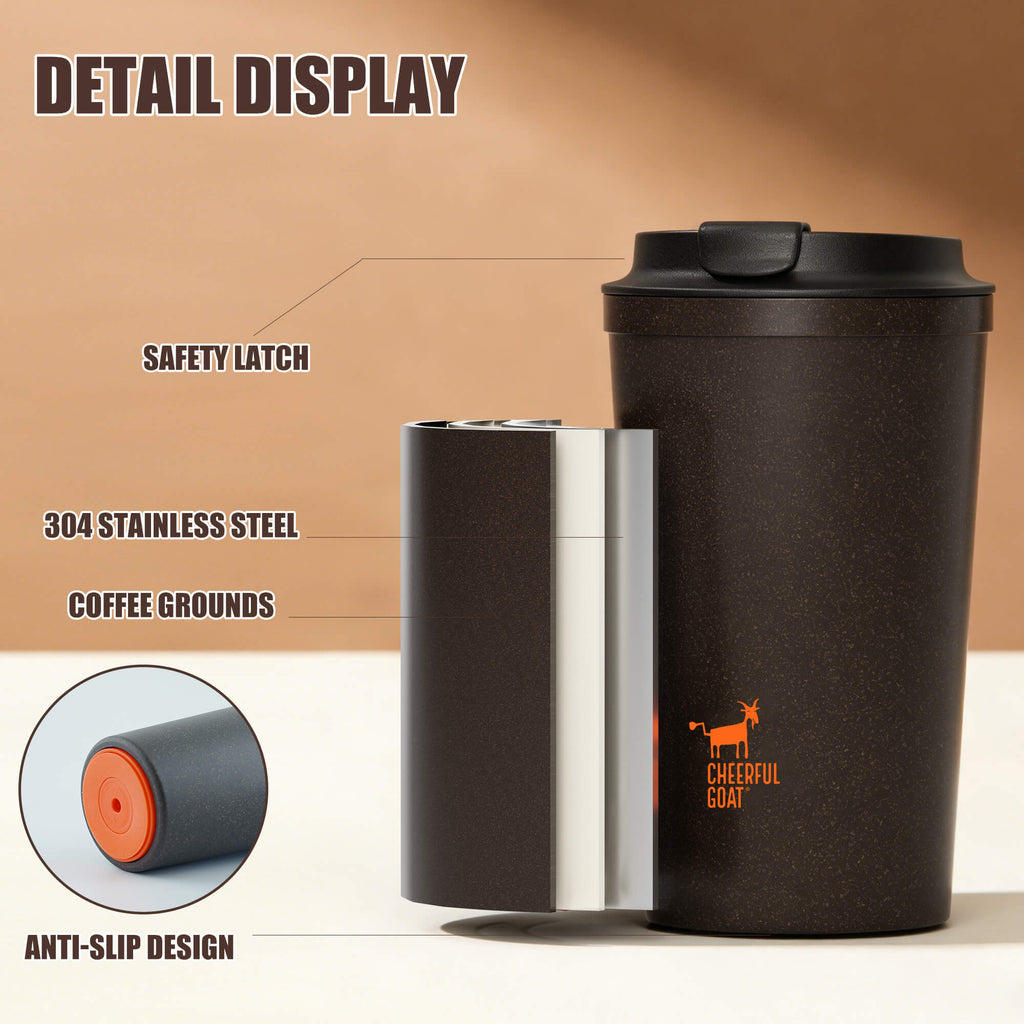 Cheerful Goat Suction Coffee Cup Portable Cup Eco-Friendly Cup Coffee Mug