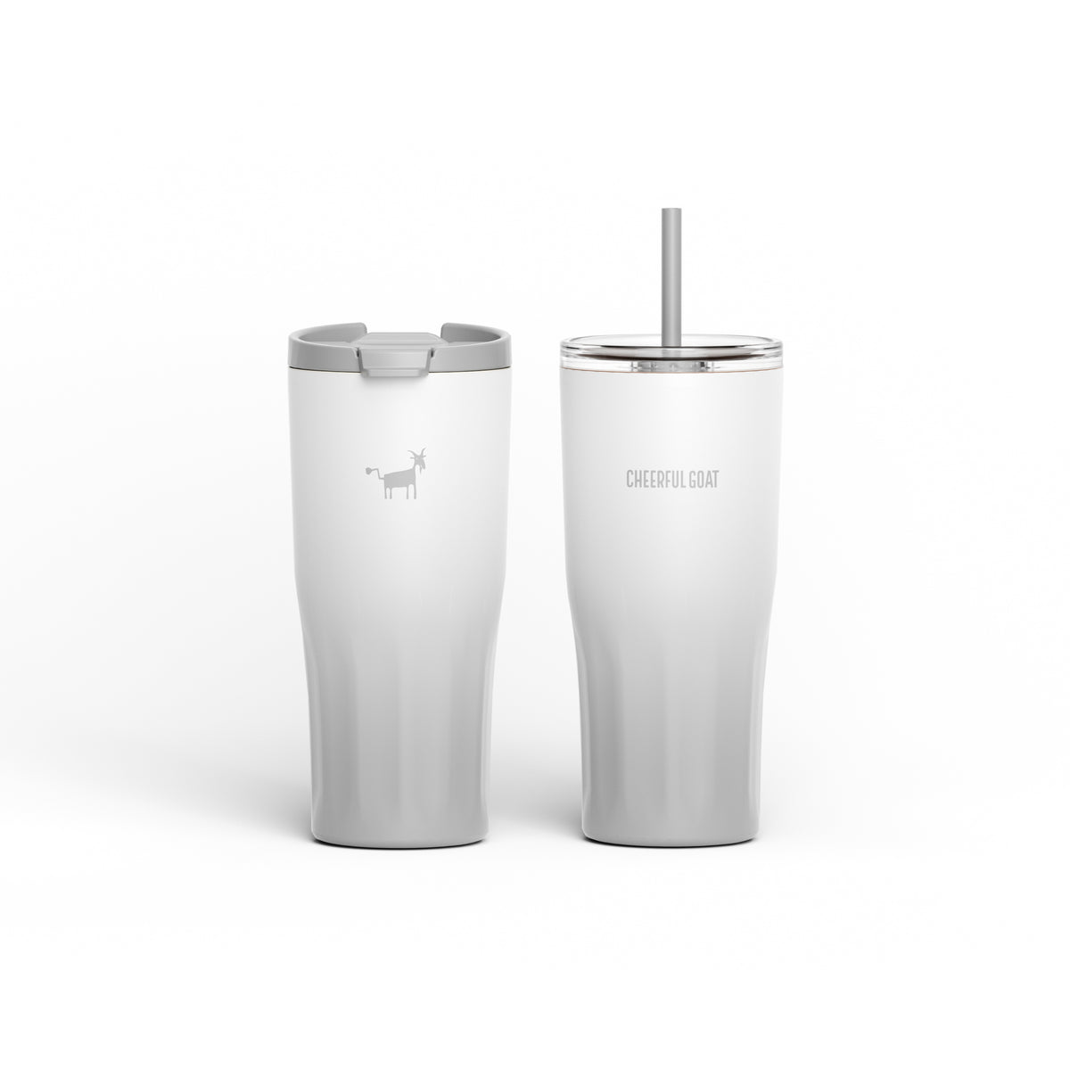 Cheerful Goat Coffee Cup Double wall stainless Vacuum Ceramic Lined Cup 600ml/21oz