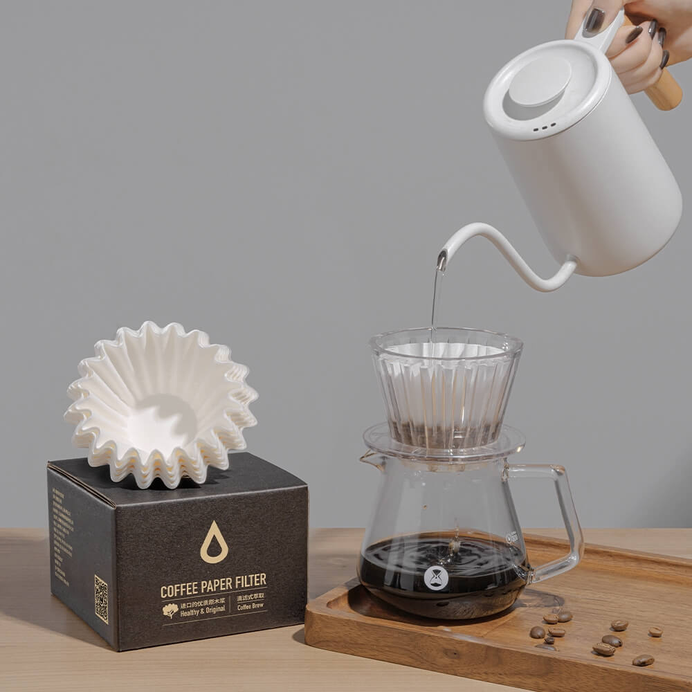 Timemore Filter Paper B75 Hand Coffee Pot Filter Paper Jinlong Cup Drip Pot Filter Paper 50pcs