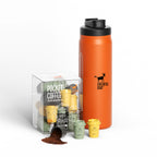 Cheerful Goat Insulated Water Bottle With Straw Sports Travel Bottle 720ml /25.5 oz Plus Coffee Powder 1 Box Bundle