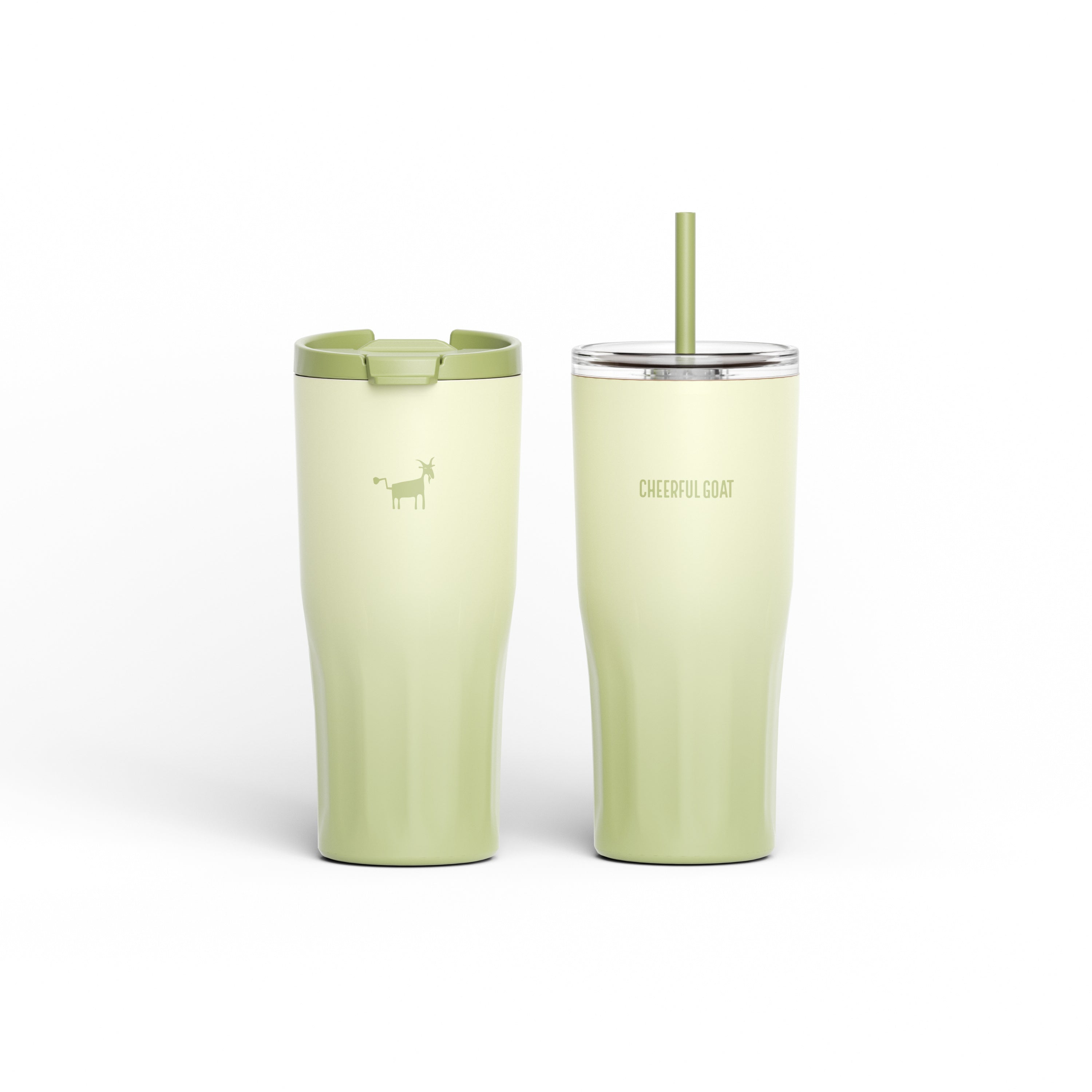 Cheerful Goat Coffee Cup Double wall stainless Vacuum Ceramic Lined Cup 600ml/21oz