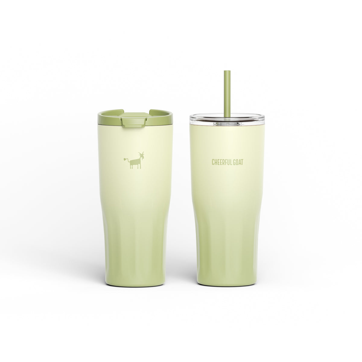 Cheerful Goat Coffee Cup Double wall stainless Vacuum Ceramic Lined Cup 600ml/21oz
