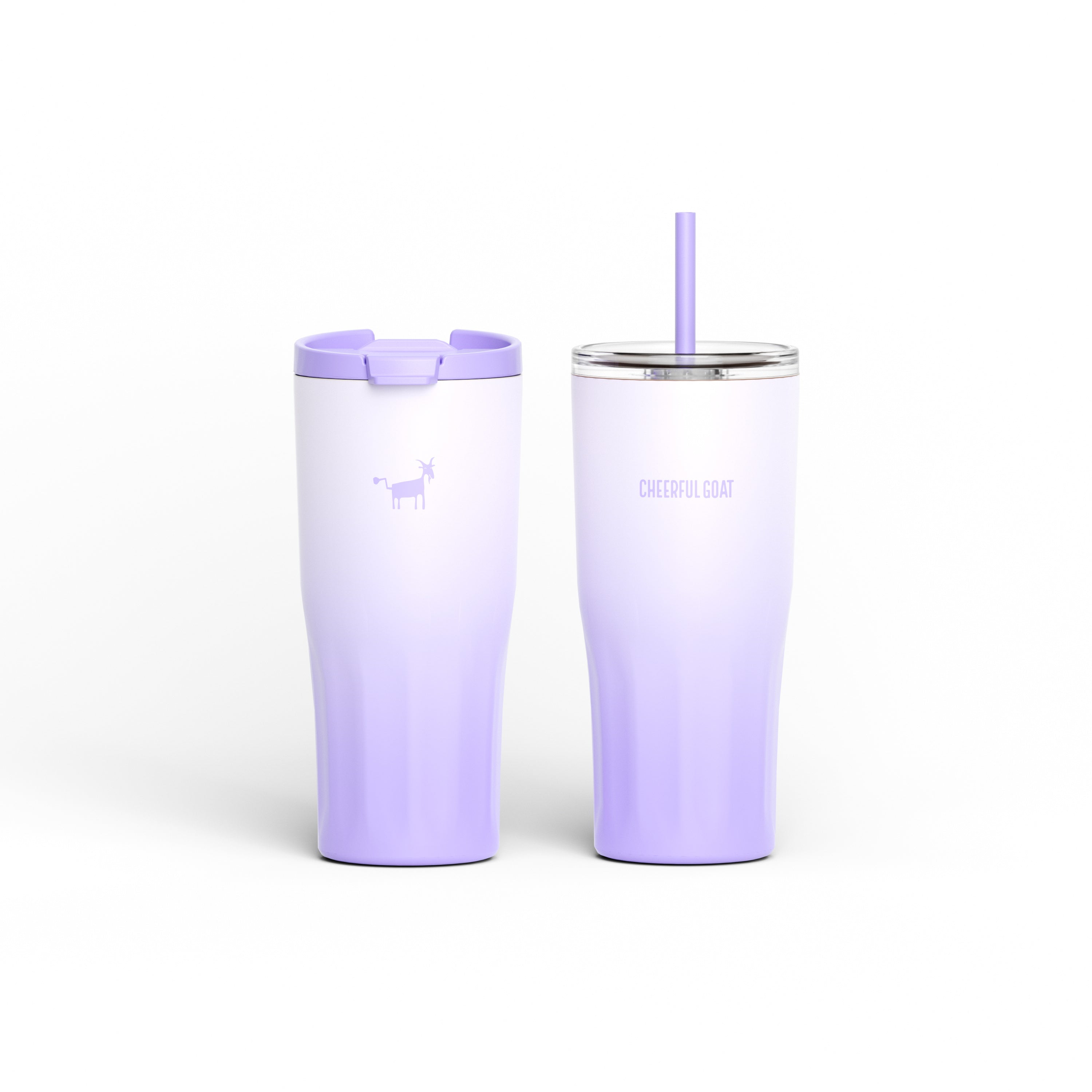 Cheerful Goat Coffee Cup Double wall stainless Vacuum Ceramic Lined Cup 600ml/21oz