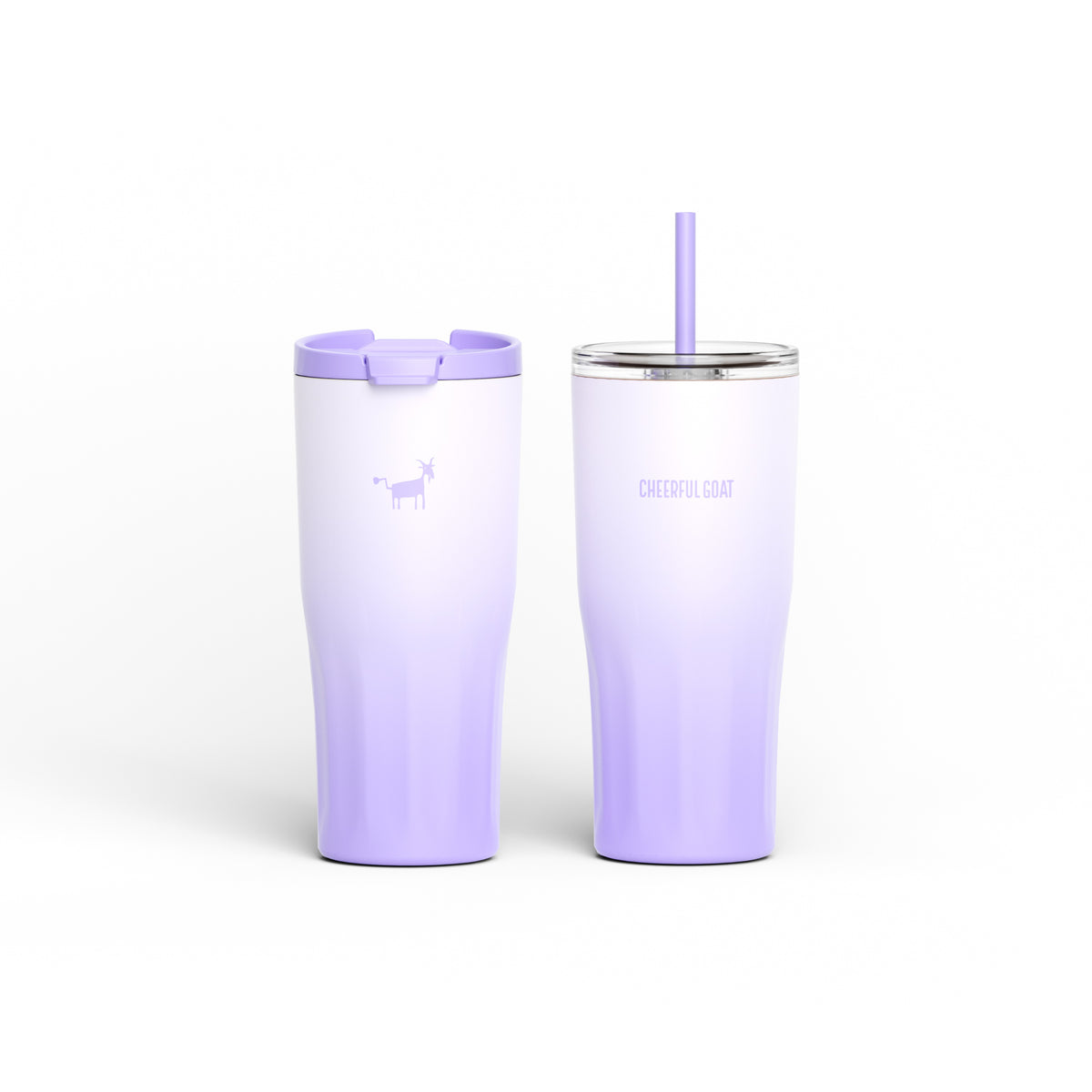 Cheerful Goat Coffee Cup Double wall stainless Vacuum Ceramic Lined Cup 600ml/21oz