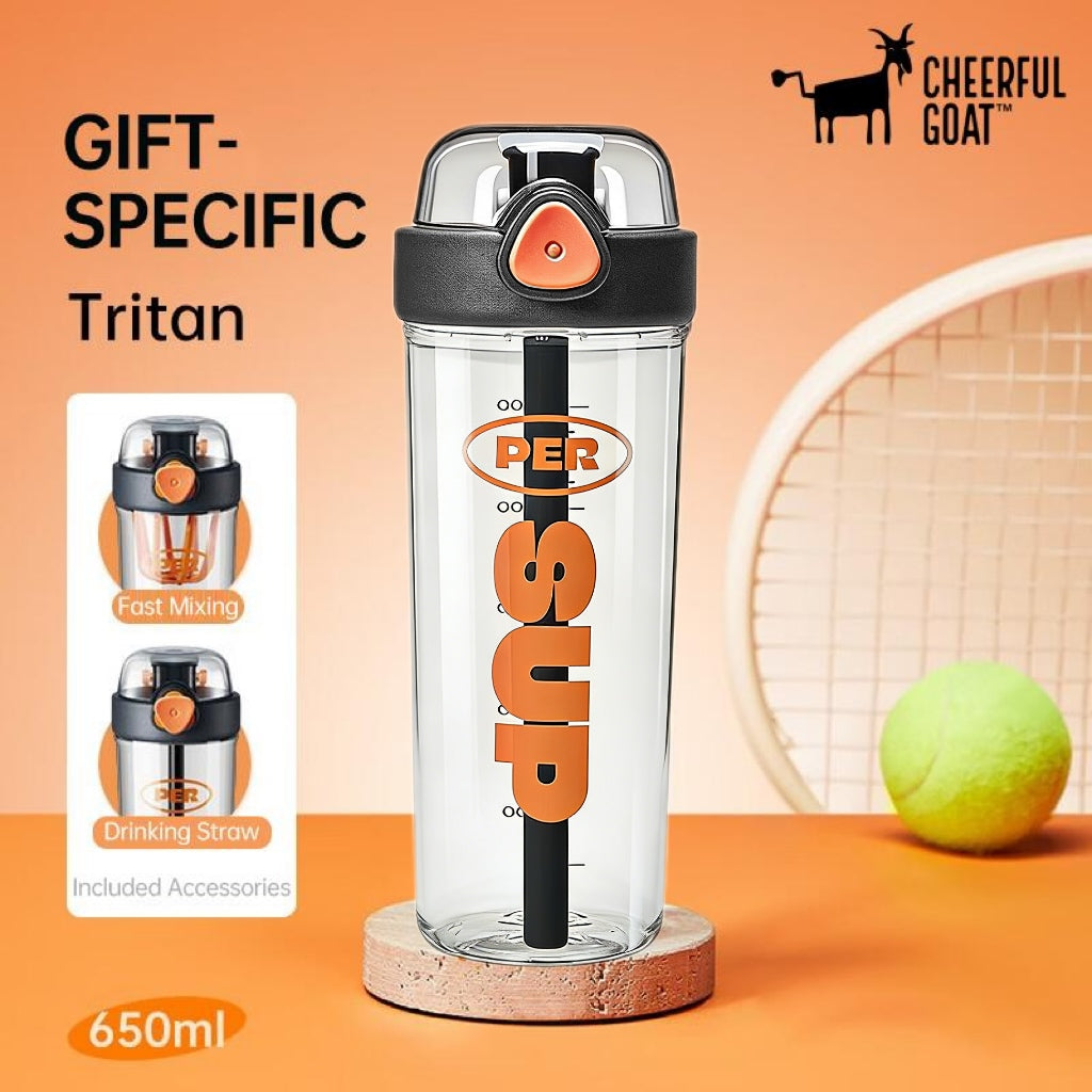 Sports Cup with Lid and Straw 650ml