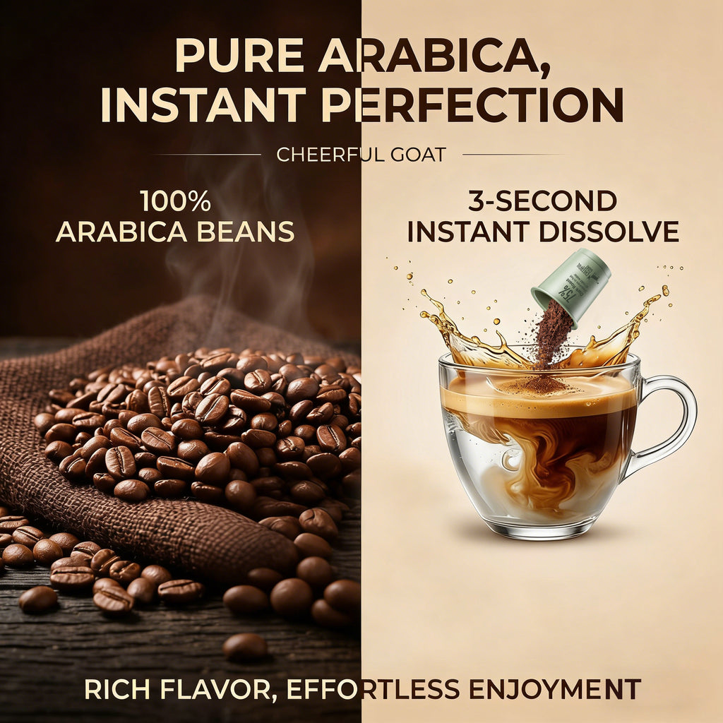 Cheerful Goat  24Pcs Coffee Gift Box  Freeze Dried Arabica Instant Coffee Portable Travel Set