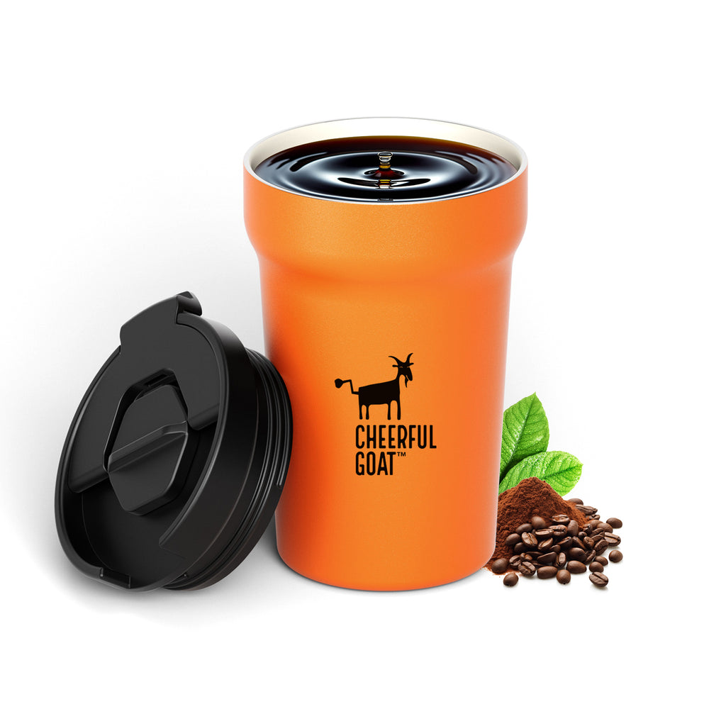 Cheerful Goat Coffee Mug Ceramic lnner Liner Coffee Cup Travel Thermal Tumbler 350ml New Year gift
