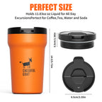 CheerfulGoat Pocket Coffee Bundle – 15 Cups 100% Arabica Freeze-Dried Coffee 3 BOX＋Ceramic Lined Coffee Tumbler 350ml
