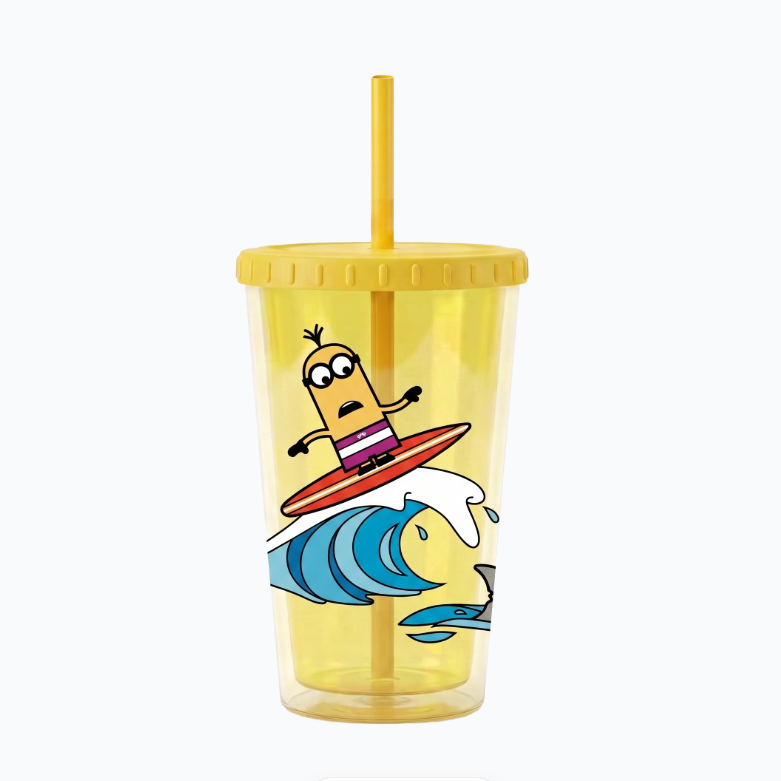 CHEERFUL GOAT×MINIONS Straw Tumbler