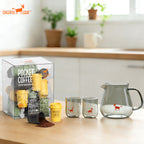 Cheerful Goat  handcrafted borosilicate glass Shareing Pot plus coffee powder 2 Box Bundle