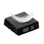 Coffee Scale PRO - 0.1g Precision Digital Rechargeable Espresso Scale with Timer, LED Hidden Screen, Portable Compact for Coffee Beans, Grounds, Baking & Food, Spill-Free Notched Lid for Easy Pouring