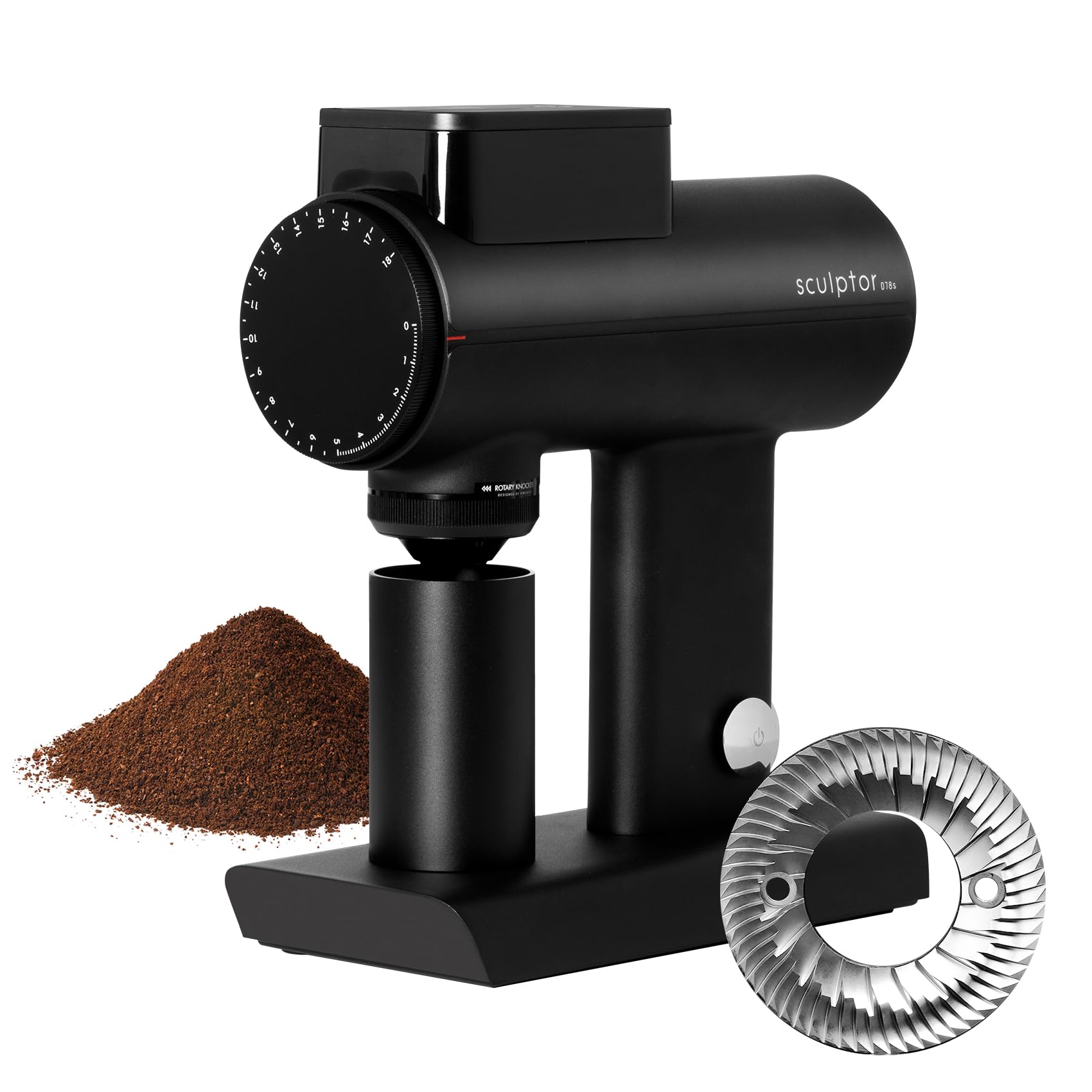 TIMEMORE Flat Burr Electric Coffee Grinder, Stepless Precision Grind Adjustment, Professional Espresso Grinder for Espresso, Pour-Over and French Press (Black, TIMEMORE Sculptor 078S)