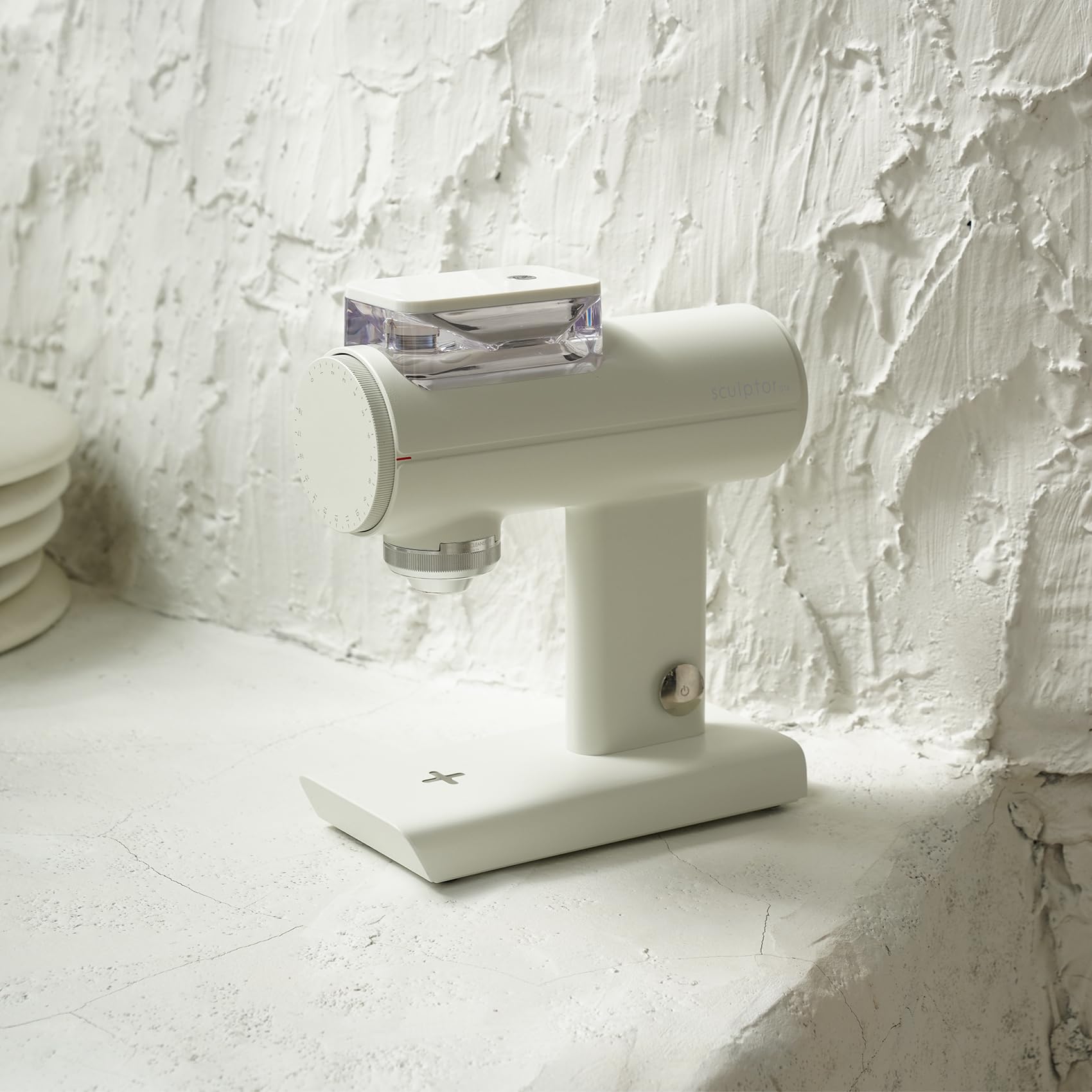 TIMEMORE Flat Burr Electric Coffee Grinder, Stepless Precision Grind Adjustment, Professional Espresso Grinder for Espresso, Pour-Over and French Press (White, TIMEMORE Sculptor 078)