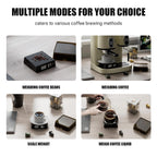 Coffee Scale PRO - 0.1g Precision Digital Rechargeable Espresso Scale with Timer, LED Hidden Screen, Portable Compact for Coffee Beans, Grounds, Baking & Food, Spill-Free Notched Lid for Easy Pouring