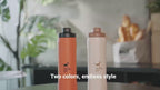 CHEERFUL GOAT Insulated Water Bottle With Straw 720ml Ceramic Lined Stainless Steel Coffee Thermos Sports Travel Bottle