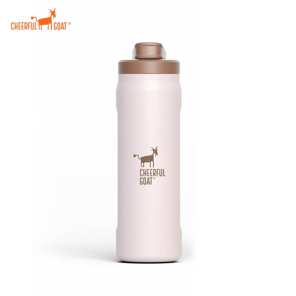 CHEERFUL GOAT Insulated Water Bottle With Straw 720ml Ceramic Lined Stainless Steel Coffee Thermos Sports Travel Bottle