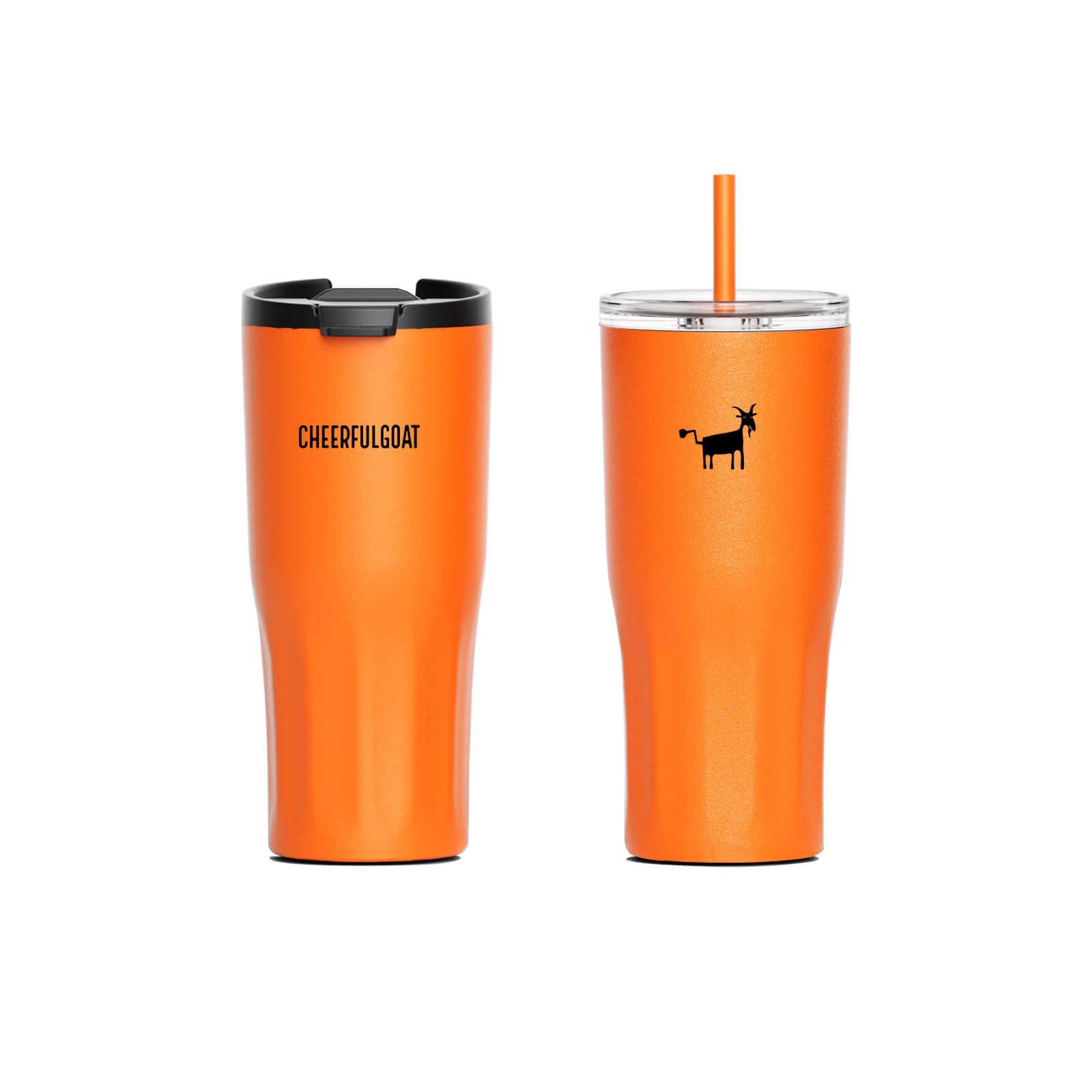 Cheerful Goat Coffee Cup Double wall stainless Vacuum Ceramic Lined Cup 600ml/21oz
