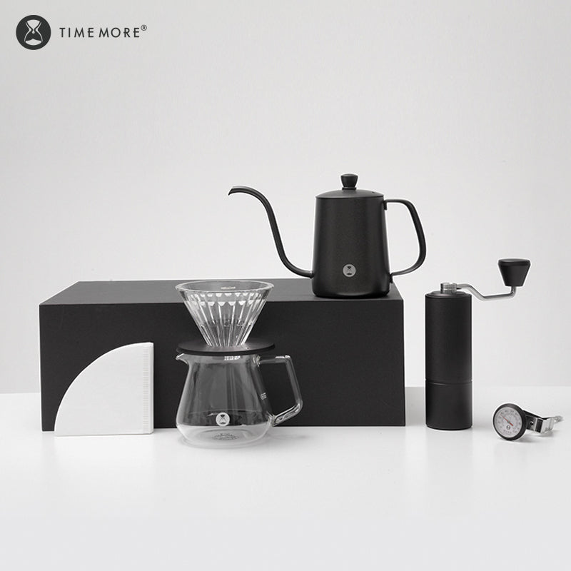 Timemore C3 Advanced All in one Gift Box Coffee Utensil Gift Box Chestnut Grinder Temperature Control Pot Filter