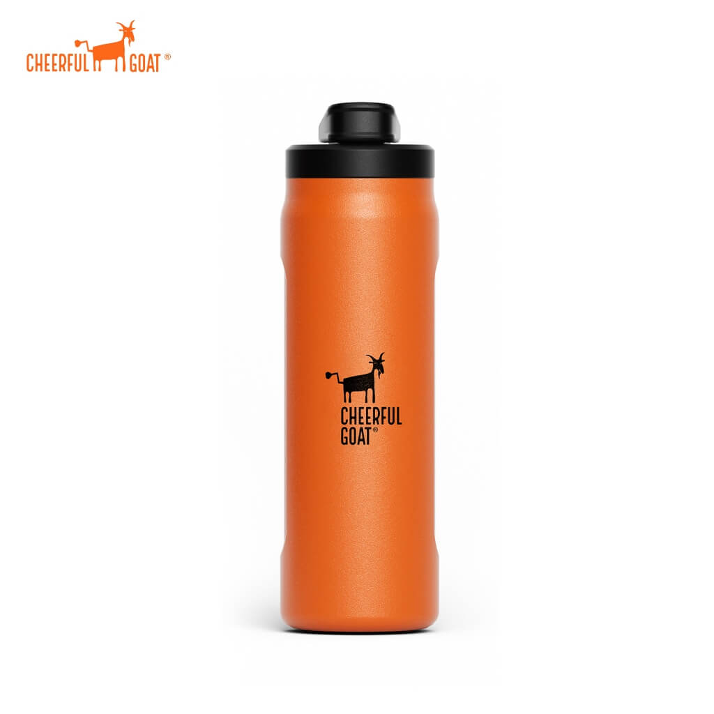 CHEERFUL GOAT Insulated Water Bottle With Straw 720ml Ceramic Lined Stainless Steel Coffee Thermos Sports Travel Bottle